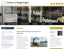 Tablet Screenshot of cultuurinwageningen.nl